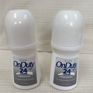 Avon On Duty 24 Hours Deodorant unscented 2pk